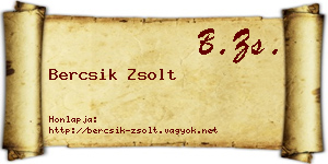 Bercsik Zsolt névjegykártya