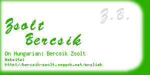 zsolt bercsik business card